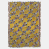 Hamsa Hört Blume Opal Art on Gold Decke (Vorderseite Vertikal)