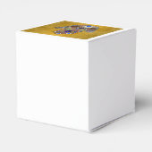 Hamsa Hört Blume Opal Art on Gold Geschenkschachtel (Rückseite)