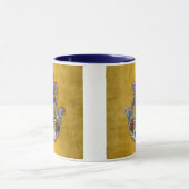 Hamsa Hört Blume Opal Art on Gold Tasse (Zentrum)
