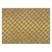 Hamsa Hört Blume Opal Art on Gold Tischdecke (Vorderseite (Horizontal))