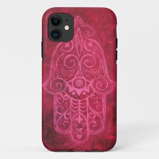 Hamsa in der Magenta Case-Mate iPhone Hülle (Rückseite)