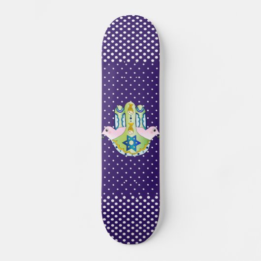 Hamsa Judaika Skateboard (Vorderseite)