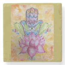 Hamsa Kunst-Stein-Untersetzer