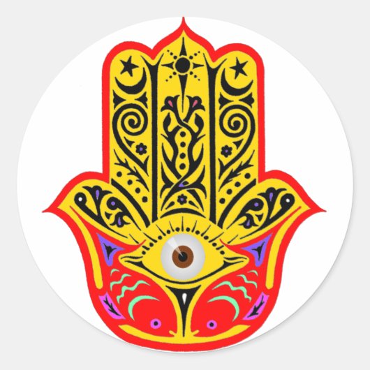 Hamsa - Magic Hamsa Runder Aufkleber (Vorderseite)