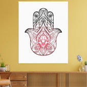 Hamsa mit bohischem Muster Leinwanddruck (Insitu (Wohnzimmer))