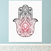 Hamsa mit bohischem Muster Leinwanddruck (Insitu (Holzboden))