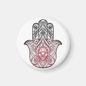 Hamsa mit bohischem Muster Magnet (Vorne)