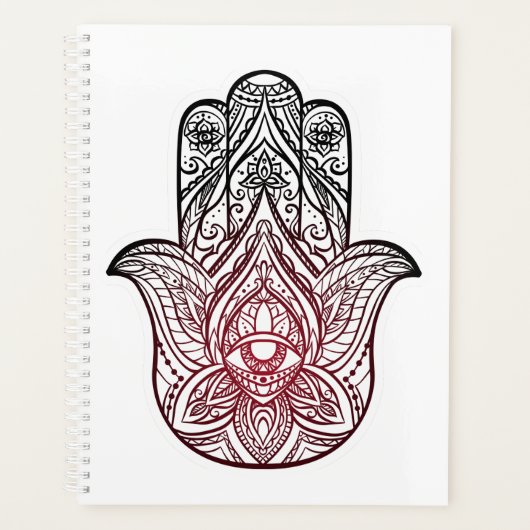 Hamsa mit bohischem Muster Planer (Vorderseite)