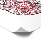 Hamsa mit bohischem Muster Poster (Ecke)