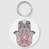 Hamsa mit bohischem Muster Schlüsselanhänger (Vorderseite)