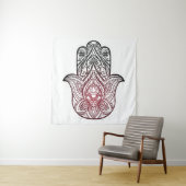 Hamsa mit bohischem Muster Wandteppich (Beispiel)