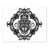 Hamsa mit Ethnic Ornaments Doodle Gummistempel (Prägung)