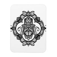 Hamsa mit Ethnic Ornaments Doodle