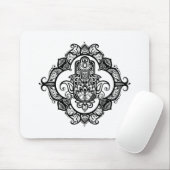Hamsa mit ethnischem Verzierungs-Gekritzel Mousepad (Mit Mouse)