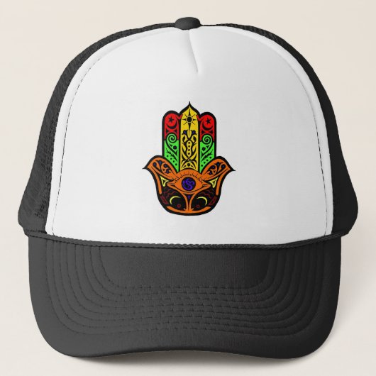 HAMSA multi Farbe Truckerkappe (Vorderseite)