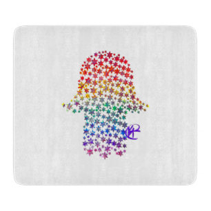 Hamsa of Jewish Stars Art Challah Board Schneidebrett