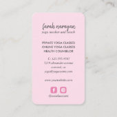 Hamsa | PINK Wellness Wellness-Center Massage Yoga Visitenkarte (Rückseite)