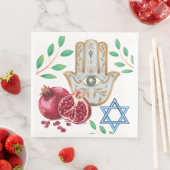 Hamsa Pomegranate Star der Jüdischen Feier von Dav Serviette (Beispiel)