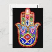 Hamsa Postkarte (Vorne/Hinten)