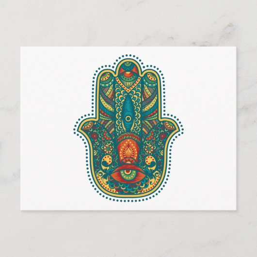 Hamsa Postkarte (Vorderseite)