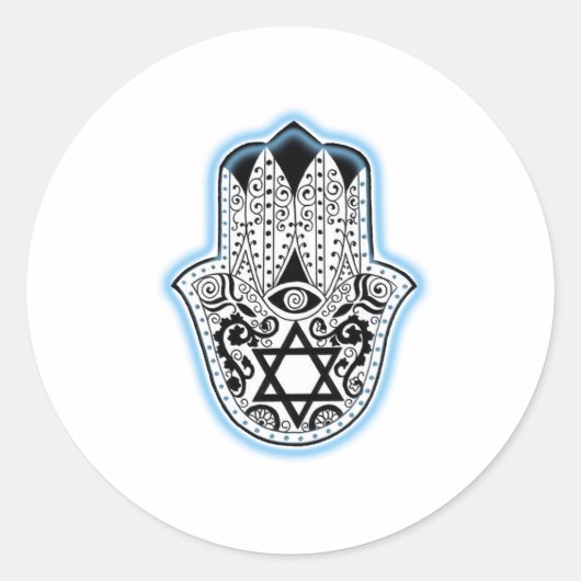 Hamsa Runder Aufkleber (Vorderseite)