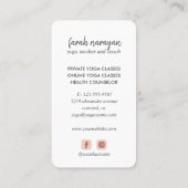 Hamsa | Rust Wellness Wellness-Center Massage Yoga Visitenkarte (Rückseite)