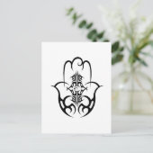 HAMSA - Schwarz und Weiß Postkarte (Stehend Vorderseite)