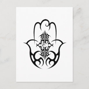 HAMSA - Schwarz und Weiß Postkarte