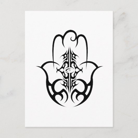 HAMSA - Schwarz und Weiß Postkarte (Vorderseite)