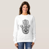Hamsa-Shirt mit langen Ärmeln Sweatshirt (Vorne ganz)
