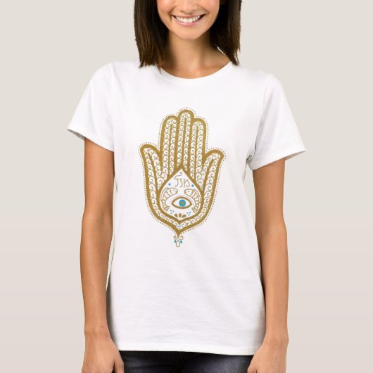 Hamsa Spitze T-Shirt (Vorderseite)