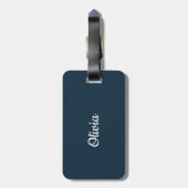 Hamsa Swirls Gepäckanhänger (Rückseite vertikal)