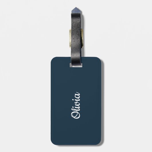 Hamsa Swirls Gepäckanhänger (Rückseite vertikal)