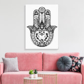 Hamsa-Symbol 6 Inspiriert Leinwanddruck (Insitu (Wohnzimmer))