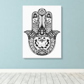 Hamsa-Symbol 6 Inspiriert Leinwanddruck (Insitu (Holzboden))