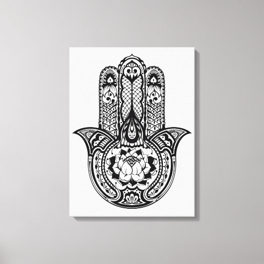 Hamsa-Symbol 6 Inspiriert Leinwanddruck (Vorderseite)
