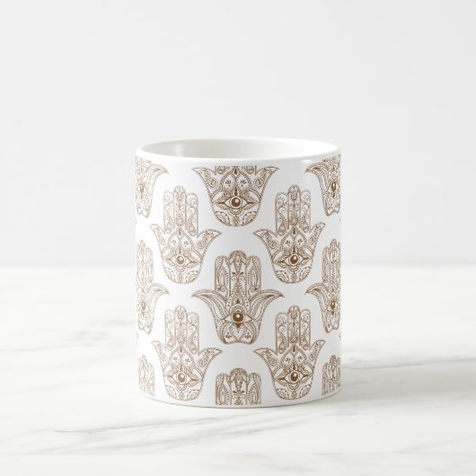 Hamsa Symbol Pattern Kaffeetasse (Mittel)