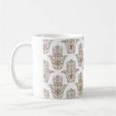 Hamsa Symbol Pattern Kaffeetasse (Links)