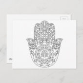 Hamsa Tree of Life Postkarte (Vorne/Hinten)