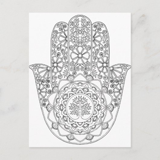 Hamsa Tree of Life Postkarte (Vorderseite)