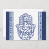 hamsa*tunis*morocco*henna*blau einladung (Vorne/Hinten)
