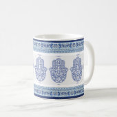 hamsa*tunis*morocco*henna*blau kaffeetasse (VorderseiteRechts)