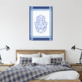 hamsa*tunis*morocco*henna*blau leinwanddruck (Insitu (Schlafzimmer))
