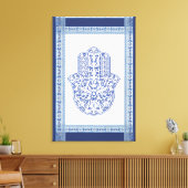 hamsa*tunis*morocco*henna*blau leinwanddruck (Insitu (Wohnzimmer))