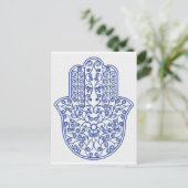 hamsa*tunis*morocco*henna*blau postkarte (Stehend Vorderseite)