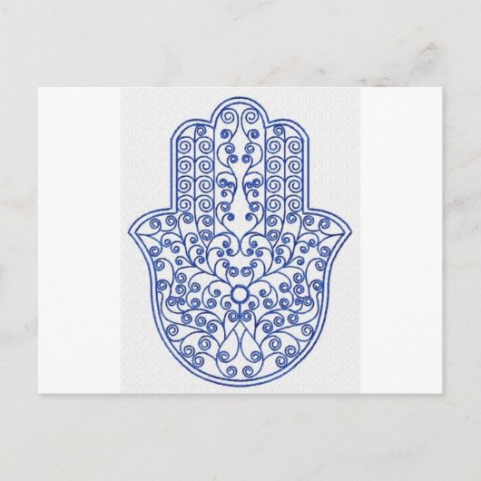 hamsa*tunis*morocco*henna*blau postkarte (Vorderseite)