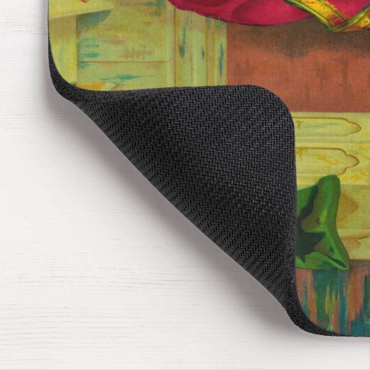 Hamsa und Damayanti von Raja Ravi Varma Mousepad (Ecke)