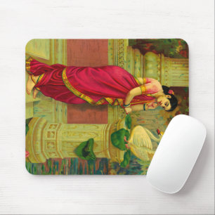 Hamsa und Damayanti von Raja Ravi Varma Mousepad