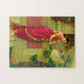 Hamsa und Damayanti von Raja Ravi Varma Puzzle (Horizontal)