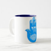 Hamsa Zweifarbige Tasse (Vorderseite Links)
